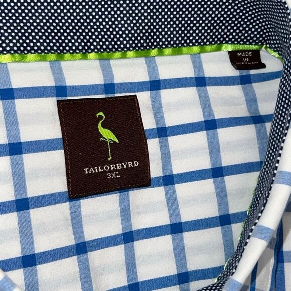 Big & Tall TailorBryd Big Check Long Sleeve Button Up Shirt Size 3X  #42 - Picture 6 of 9
